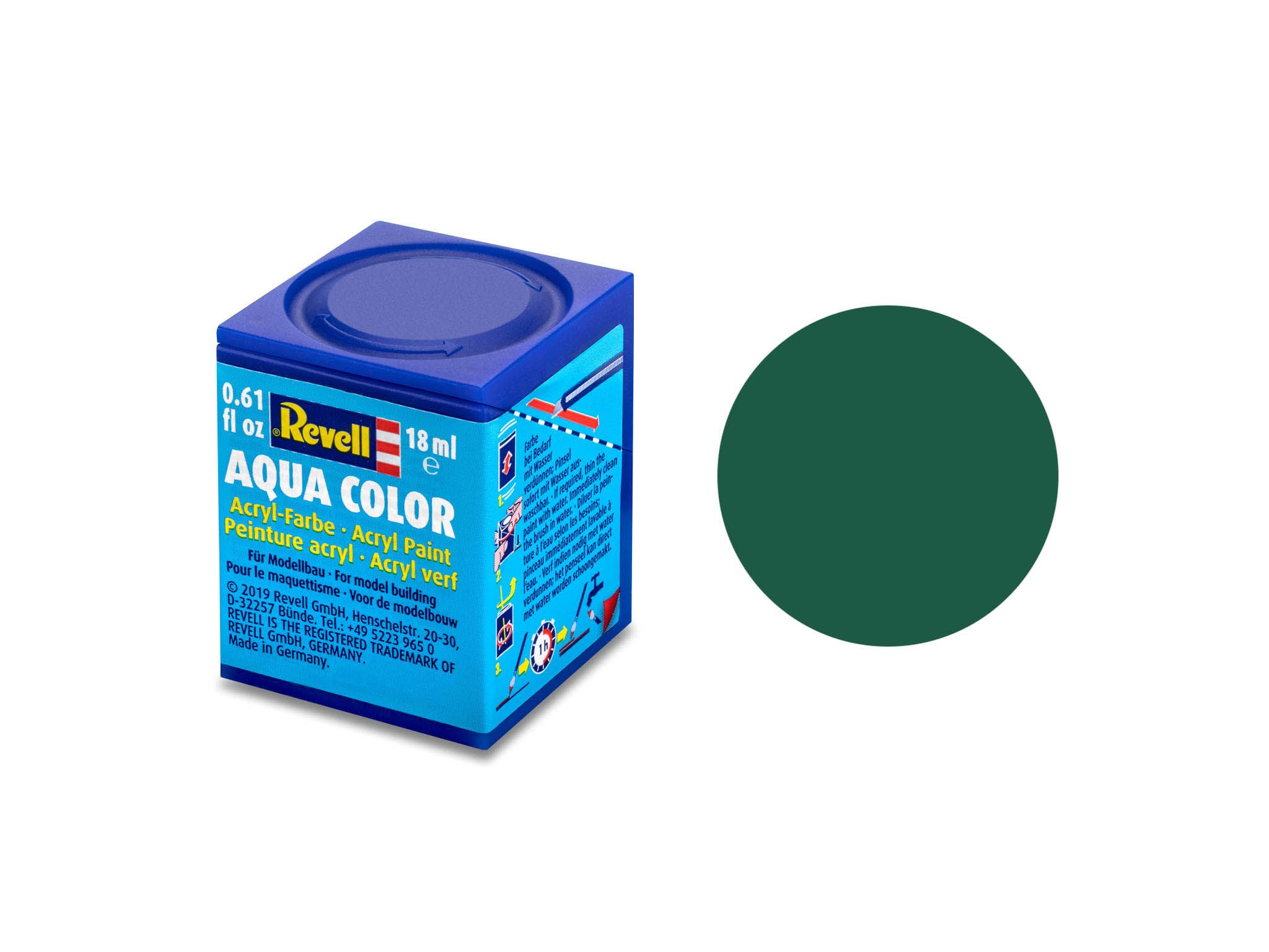 064-36139 - Dunkelgrün, matt Aqua Color 18 ml